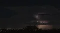 HD 24p night monsoon storm flashes behind city time lapse seq 2 Vidéos HD