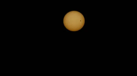 HD 30p 2012 Transit of Venus - at sunset 3 time lapse Stock Footage
