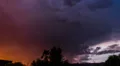 HD 30p Dramatic sunset colored sky day to night powerful lightning time lapse HD 동영상