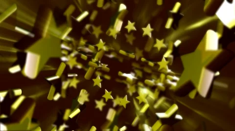 HD 3D Abstract Awards Stars Background Loop Stock Footage
