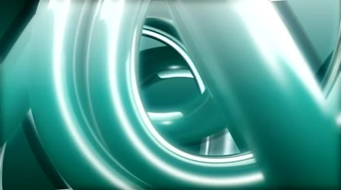 HD 3D Abstract Blue Circular Chain Loop 库存影片 5924083