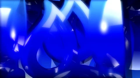 HD 3D Abstract Blue Flame Loop Vídeo Stock 5925966