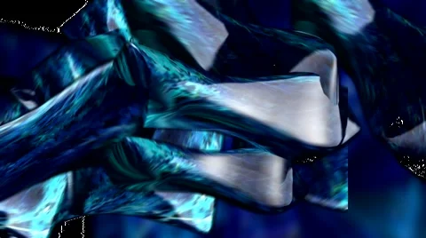 HD 3D Abstract Blue Gem Loop Stock Footage 5942896