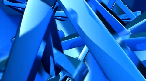 HD 3D Abstract Blue Lines Loop Stock Footage 5936291