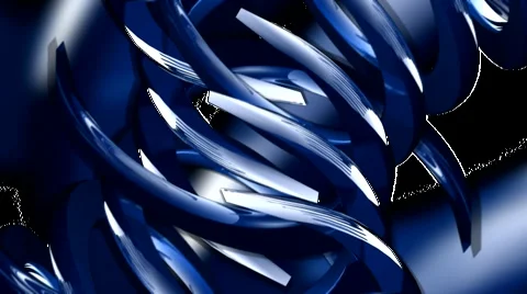 HD 3D Abstract Blue Ribcage Loop Stock Footage 5928224