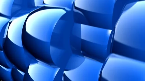 HD 3D Abstract Blue Rotating Gears Loop Stock Footage 5910092