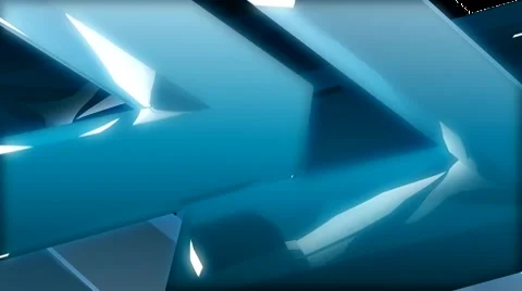 HD 3D Abstract Blue Rotating V's Loop Stock Footage 5922112