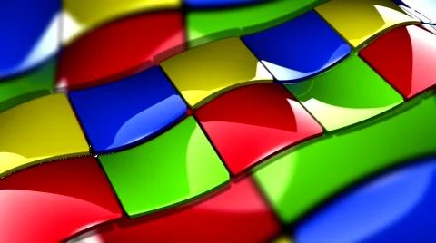 HD 3D Abstract Coloured Squares Loop Vídeo Stock 5935158