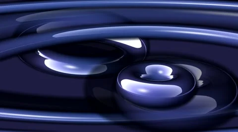 HD 3D Abstract Double Droplets Loop Stock Footage 5915322