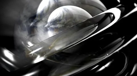 HD 3D Abstract Earth and Space Loop Stock Footage 5940984