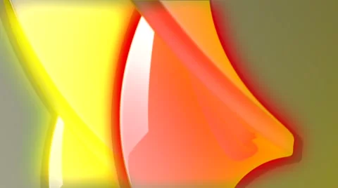 HD 3D Abstract Flowing Orange Yellow Spirals Loop Stock Footage 5920991