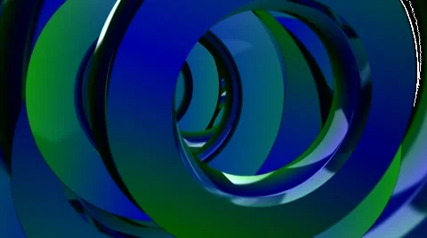 HD 3D Abstract Loop Pulsing Rings Видео 5948018