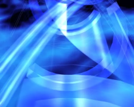 HD 3D Abstract Misty Blue Arc Loop Video stock 8945009