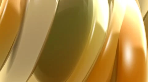 HD 3D Abstract Orange Circular Waves Loop Stock Footage 5918869