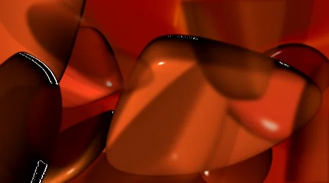 HD 3D Abstract Orange Pebbles Loop Vídeo Stock 5929650