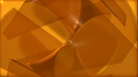 HD 3D Abstract Orange Shapes Loop 库存影片 5918814