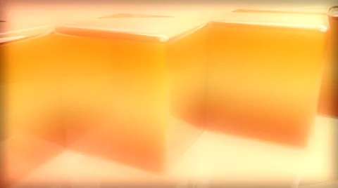 HD 3D Abstract Orange Sliding Cubes Loop Stock Footage 5917444