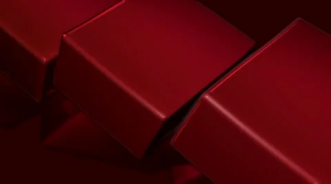 HD 3D Abstract Red Bouncing Loop Vídeo Stock 5929885