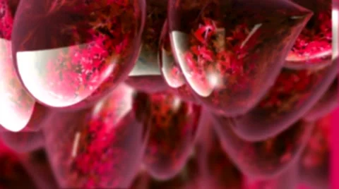HD 3D Abstract Red Gems Loop Stock Footage 5943202