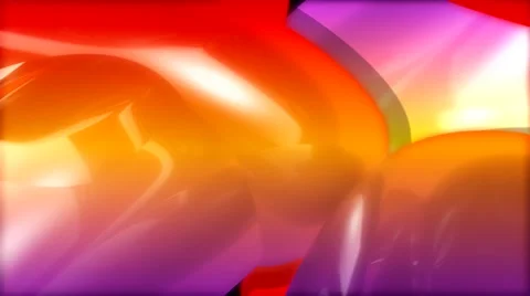 HD 3D Abstract Red Orange Fluid Loop Stock Footage 5925604