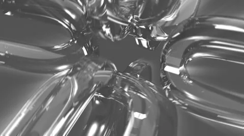 HD 3D Abstract Rotating Glass Loop Stock Footage 5909086
