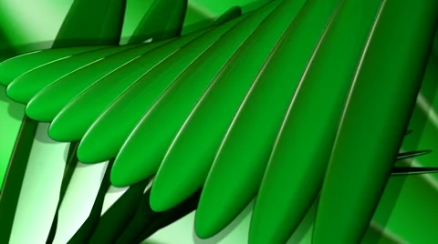 HD 3D Abstract Rotating Leaves Loop Stock Footage 5945477