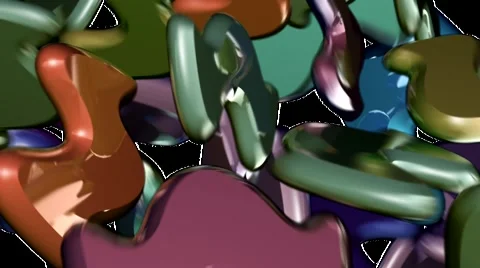 HD 3D Abstract Shapes Loop Stock Footage 5935294