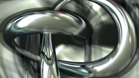 HD 3D Abstract Silver Loop Vídeo Stock 5938652