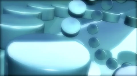 HD 3D Abstract Tablet Rings Loop Stock Footage 5926298