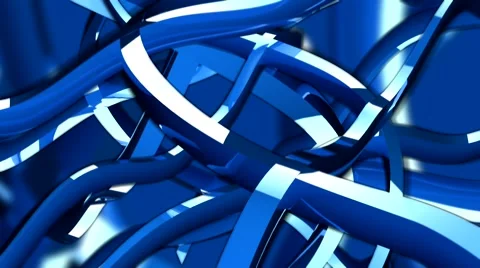 HD 3D Abstract Wavy Blue Lines Loop Видео 5945468