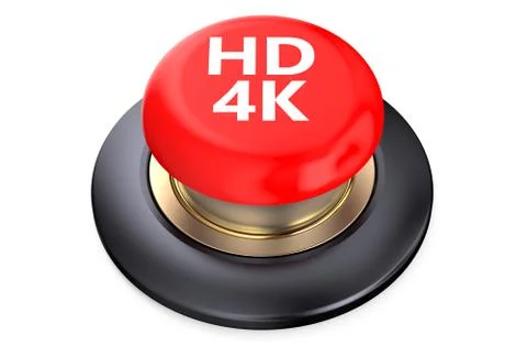 HD 4K Red button Stock Illustration