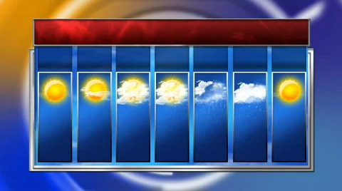 HD 7 day weather forecast Stock Footage