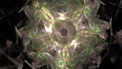 HD Abstract fractal forms morph and oscillate (Loop) 60 fps Stock Footage 101103079