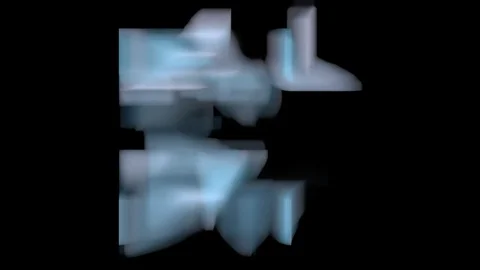 HD Abstract fractal forms morph and oscillate (Loop) Stock Footage 101217442