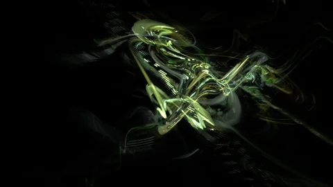 HD Abstract fractal forms morph and oscillate (Loop) 스톡 동영상 101234356