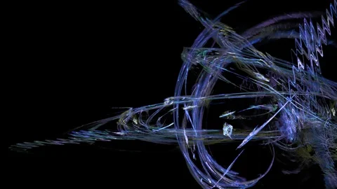 HD Abstract fractal forms morph and oscillate (Loop) Stock Footage 101235842