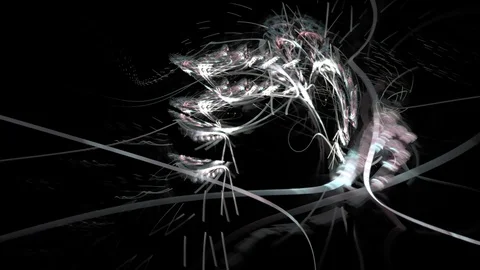 HD Abstract fractal forms morph and oscillate (Loop) Stock Footage 101271330