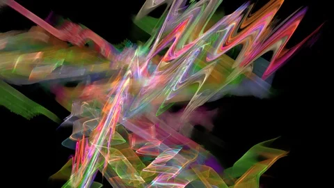 HD Abstract fractal forms morph and oscillate (Loop) Stock Footage 101284056