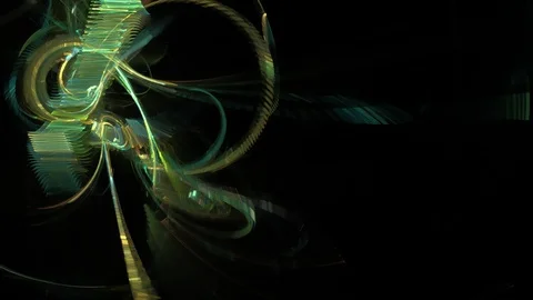 HD Abstract fractal forms morph and oscillate (Loop) Stock Footage 101285645