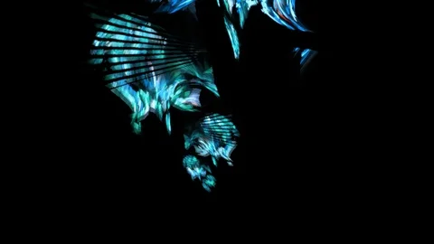 HD Abstract fractal forms morph and oscillate (Loop) Stock Footage 101333529