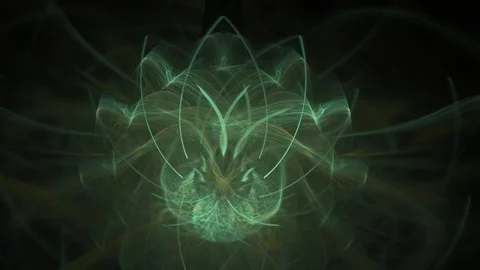 HD Abstract fractal forms morph and oscillate (Loop) Video stock 101364869