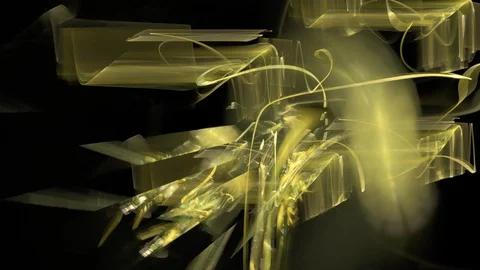 HD Abstract fractal forms morph and oscillate (Loop) Stock Footage 101365369