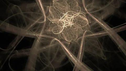 HD Abstract fractal forms morph and oscillate (Loop) Vídeos de archivo 101383508