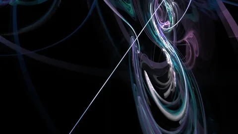 HD Abstract fractal forms morph and oscillate (Loop) Stock Footage 101485551