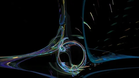 HD Abstract fractal forms morph and oscillate (Loop) Video stock 101521701