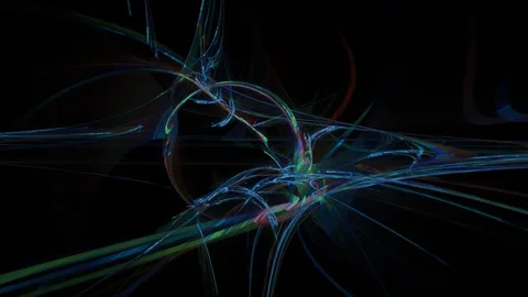 HD Abstract fractal forms morph and oscillate (Loop) Video stock 101556929