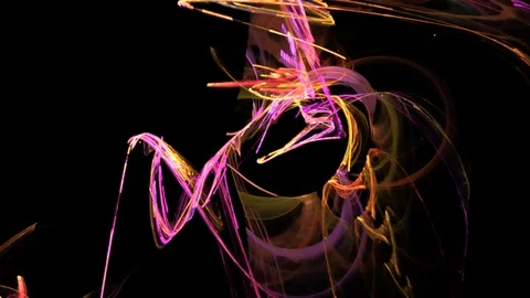 HD Abstract fractal forms morph and oscillate (Loop) Video stock 101618055