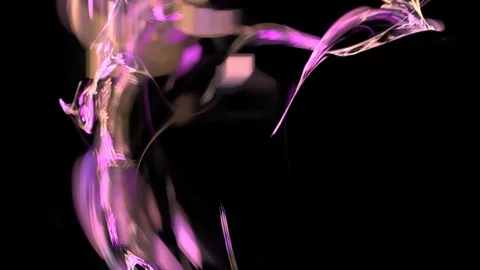 HD Abstract fractal forms morph and oscillate (Loop) Stock Footage 101625515