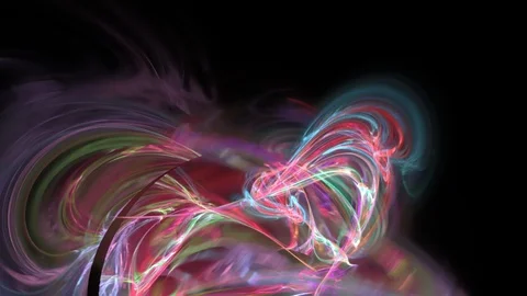 HD Abstract fractal forms morph and oscillate (Loop) Stock Footage 101625684