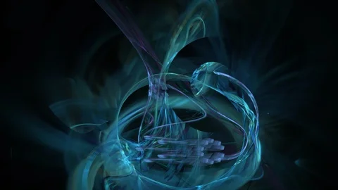 HD Abstract fractal forms morph and oscillate (Loop) Video stock 101631745